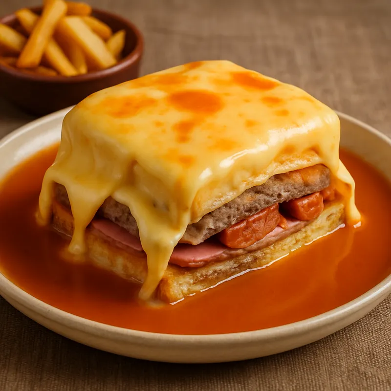 Francesinha (Portugiesisches Fleischsandwich)