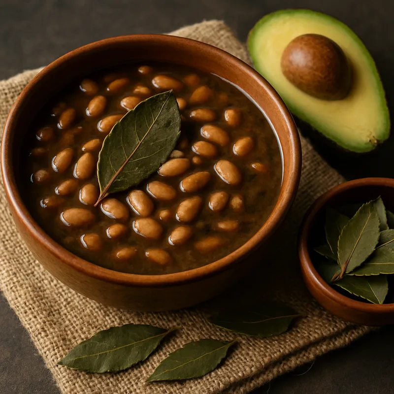 Frijoles Con Veneno (Bohnen mit Avocadoblättern)