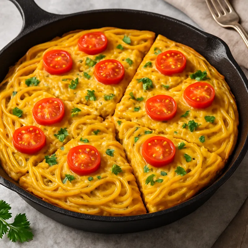 Frittata mit Pasta
