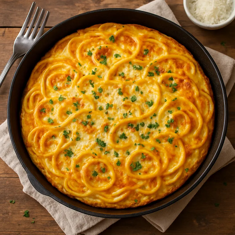 Frittata mit Spaghetti