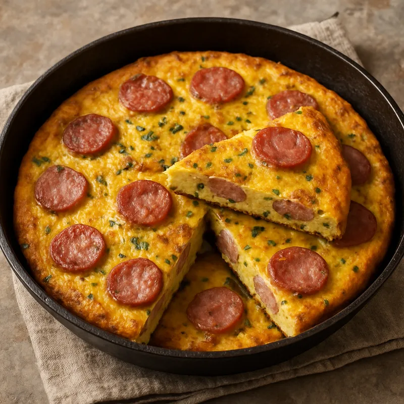 Frittata Rognosa (Piemontesische Frittata mit Wurst)