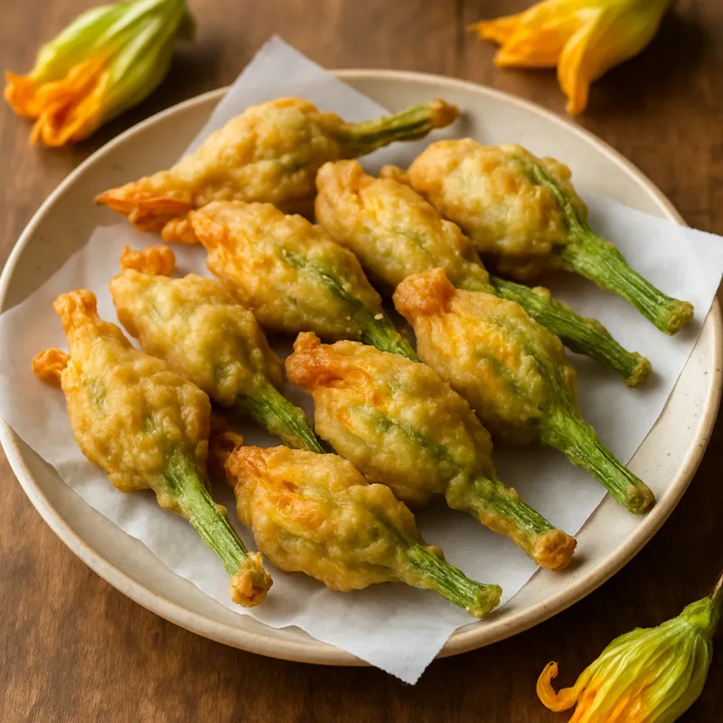 Frittierte Zucchiniblüten