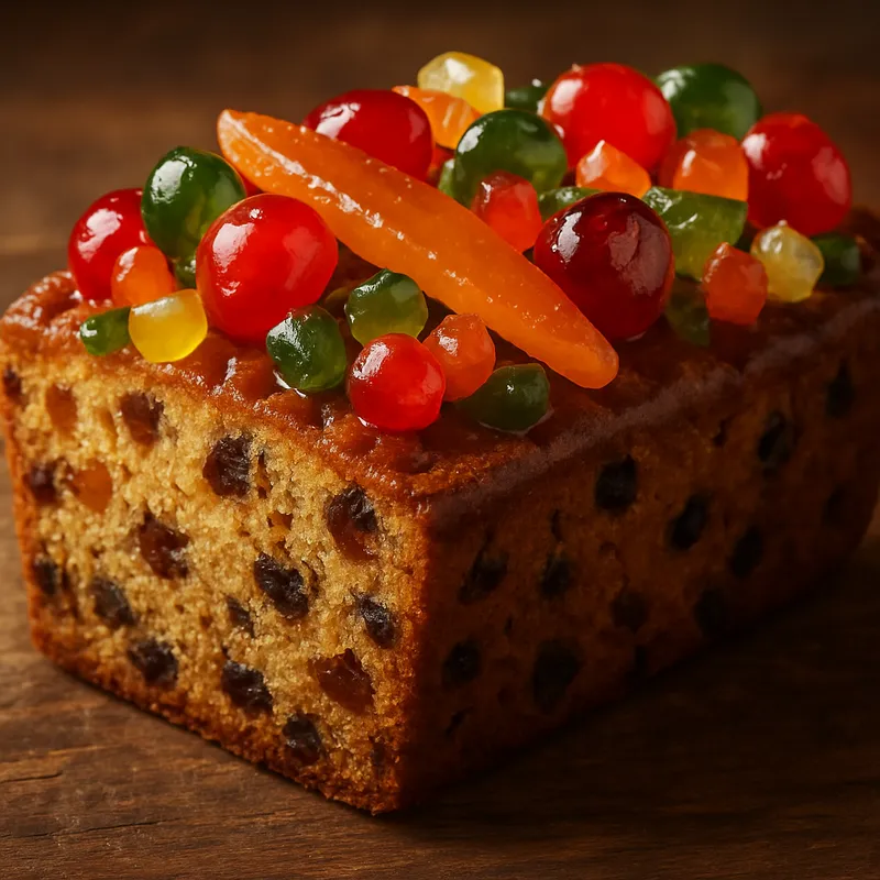 Früchtekuchen mit kandierten Früchten