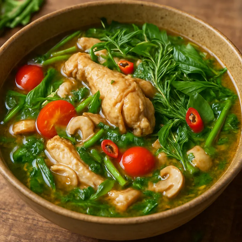 Gaeng Aom Isan (Isan Kräutersuppe)