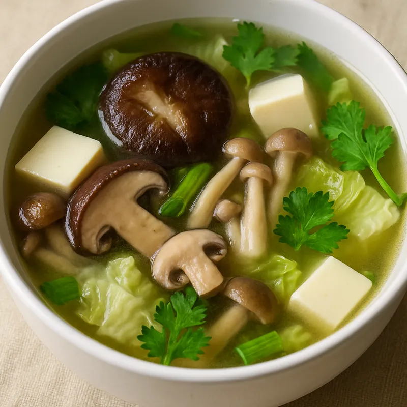 Gaeng Jued Het (Klare Pilzsuppe)