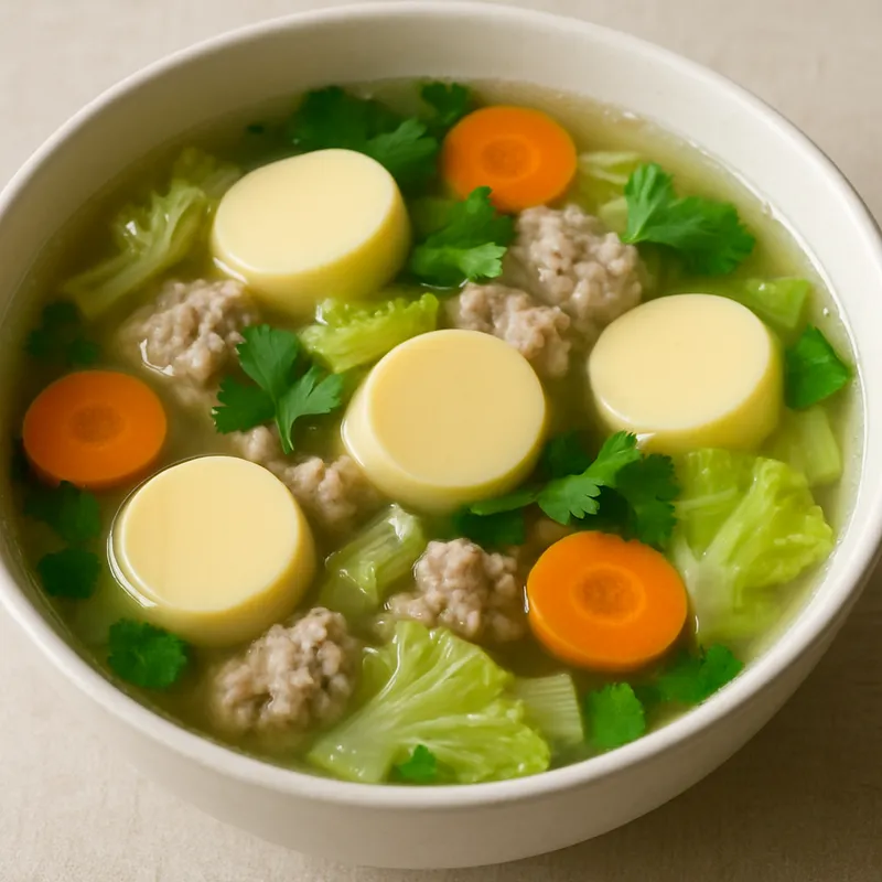 Gaeng Jued Tofu (Milde klare Suppenbrühe)