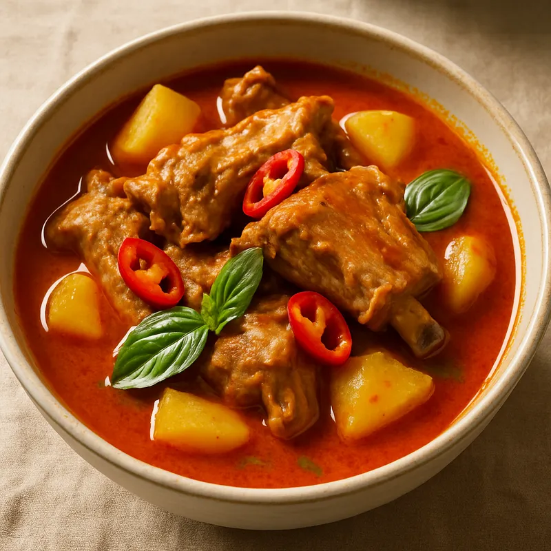 Gaeng Kradook Moo (Schweinerippchen-Curry)