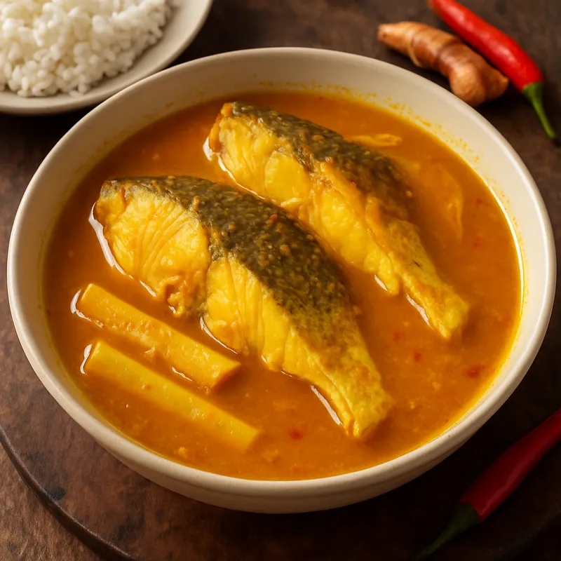 Gaeng Luang (Südthailändisches gelbes Curry mit Fisch)