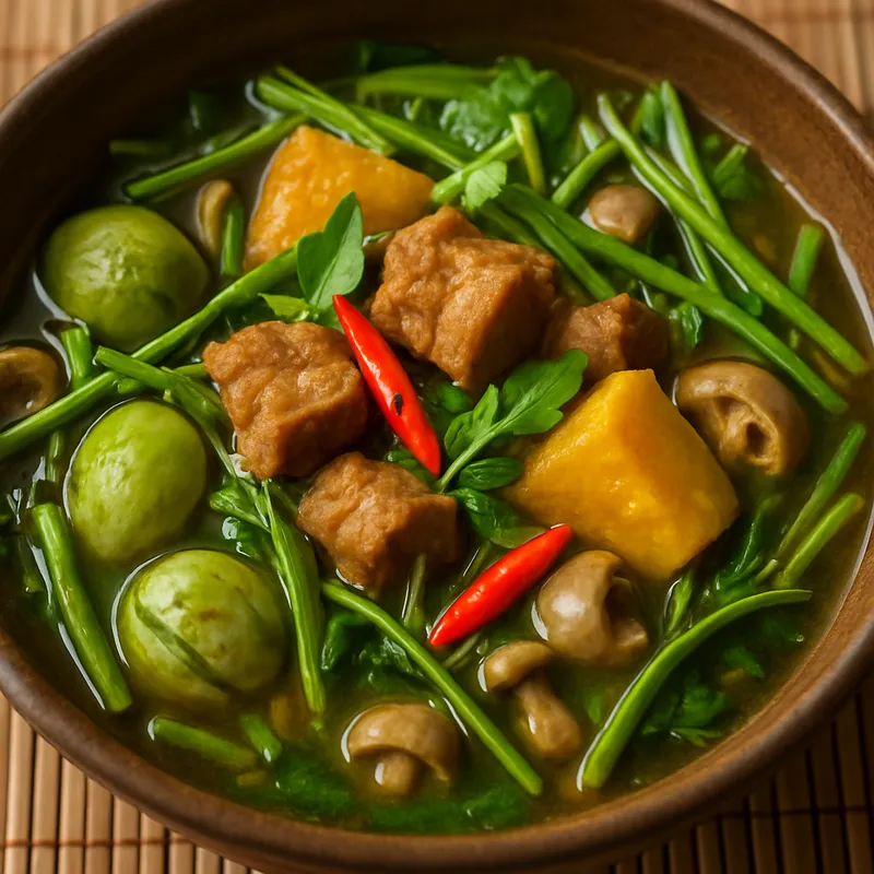 Gaeng Om Isan (Nordthailändischer Kräutereintopf)