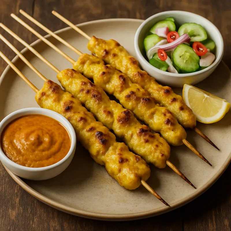Gai Satay (Klassische Thai-Hähnchenspiesse)
