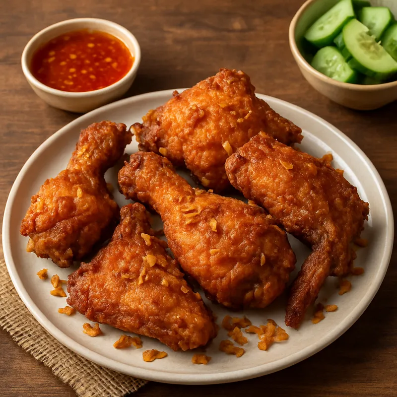 Gai Tod (Thailändisches knuspriges Brathähnchen)