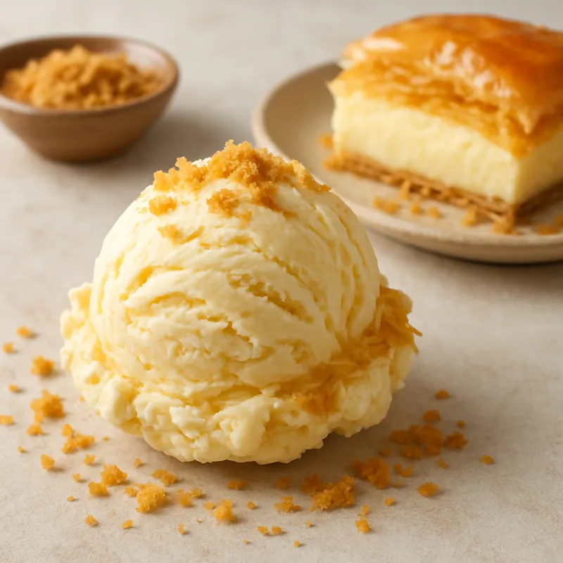 Galaktoboureko-Eis