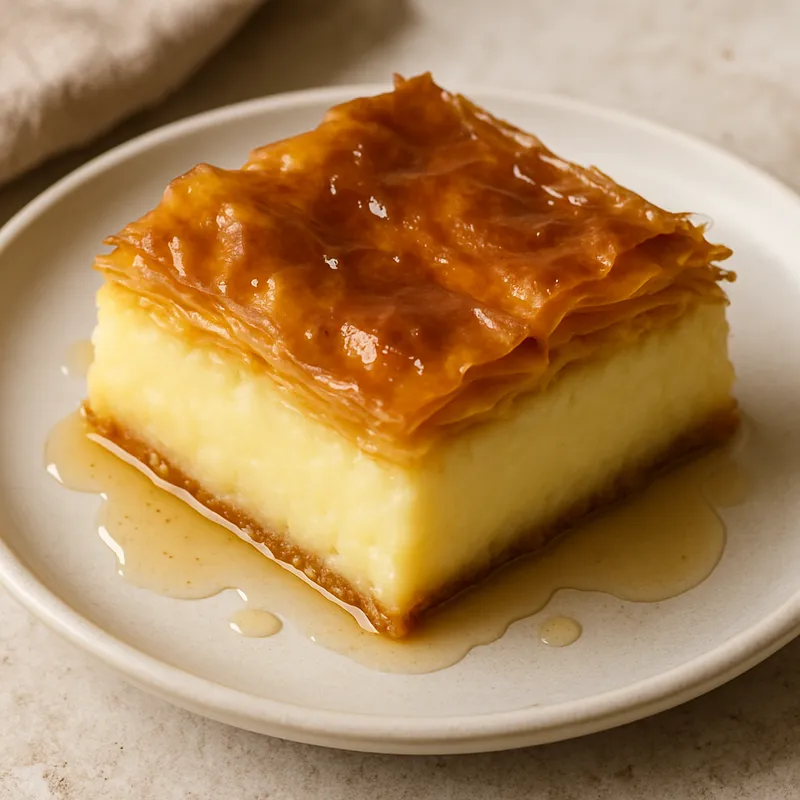Galaktoboureko (Griechischer Grießpudding-Kuchen)