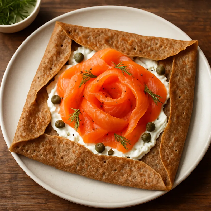 Galette mit Räucherlachs