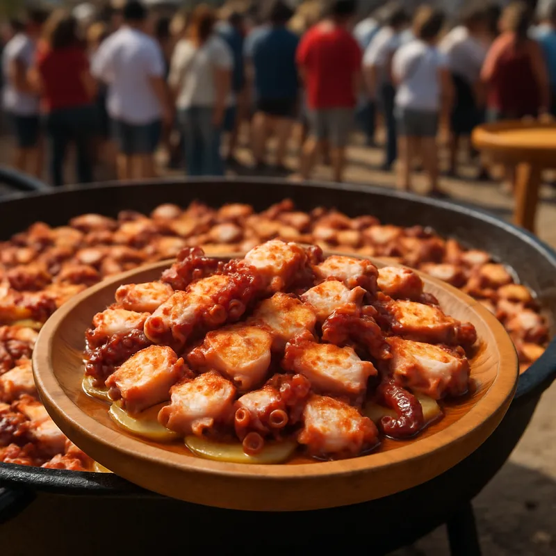 Galicische Pulpada (Tintenfischfest)