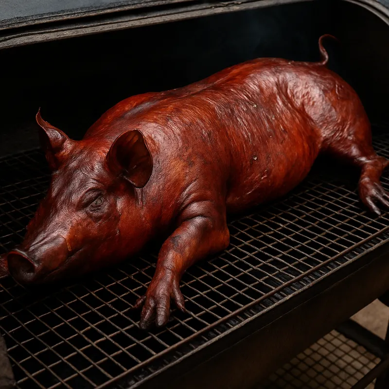 Ganzes Schwein aus dem Smoker