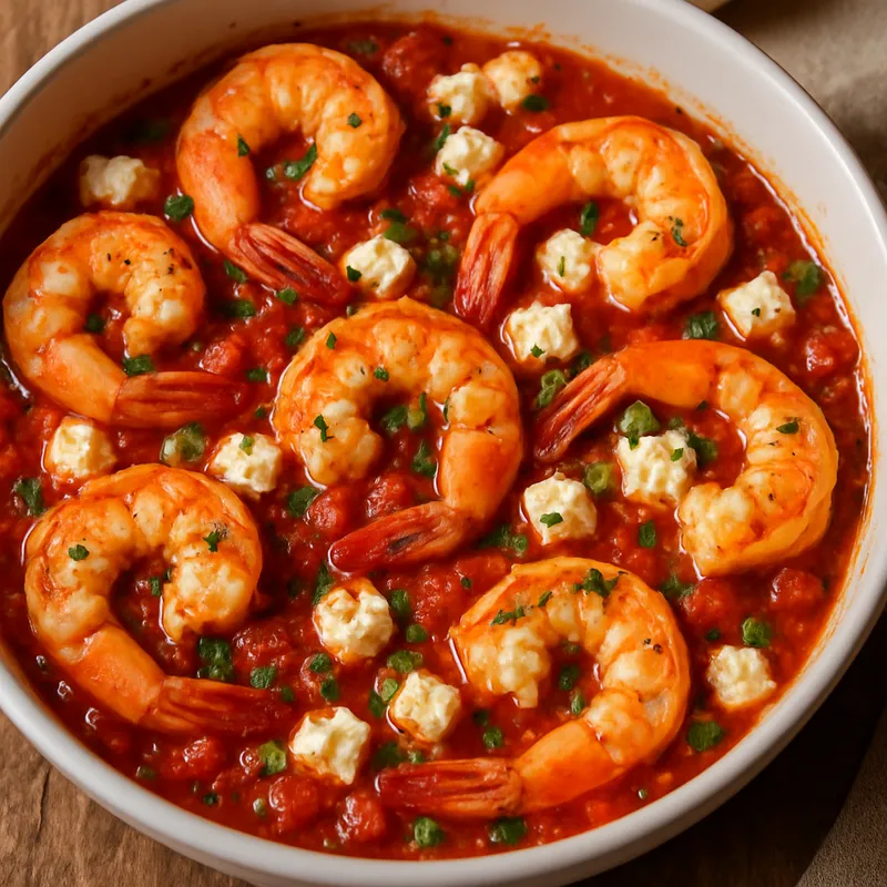 Garides me Feta (Garnelen mit Feta aus dem Ofen)
