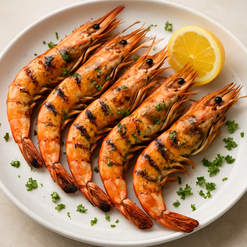 Garides Scharas (Gegrillte Garnelen)