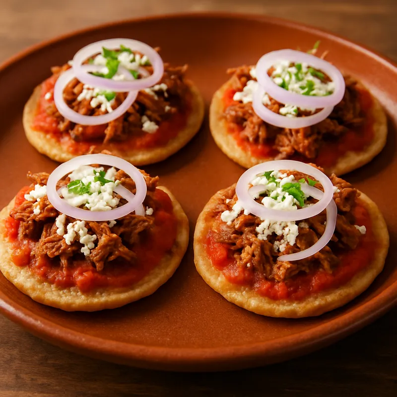 Garnachas (Belegte Tortilla-Häppchen)