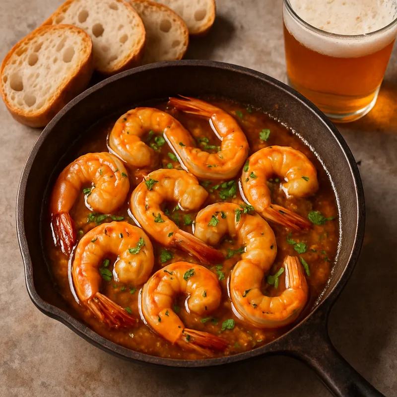Garnelen in Biersauce