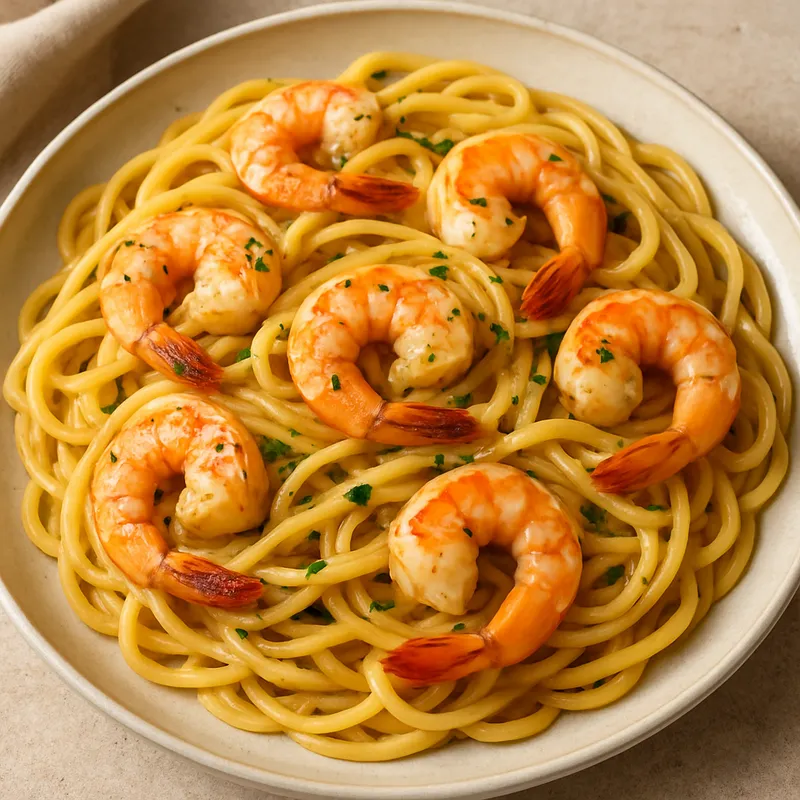 Garnelen-Linguine