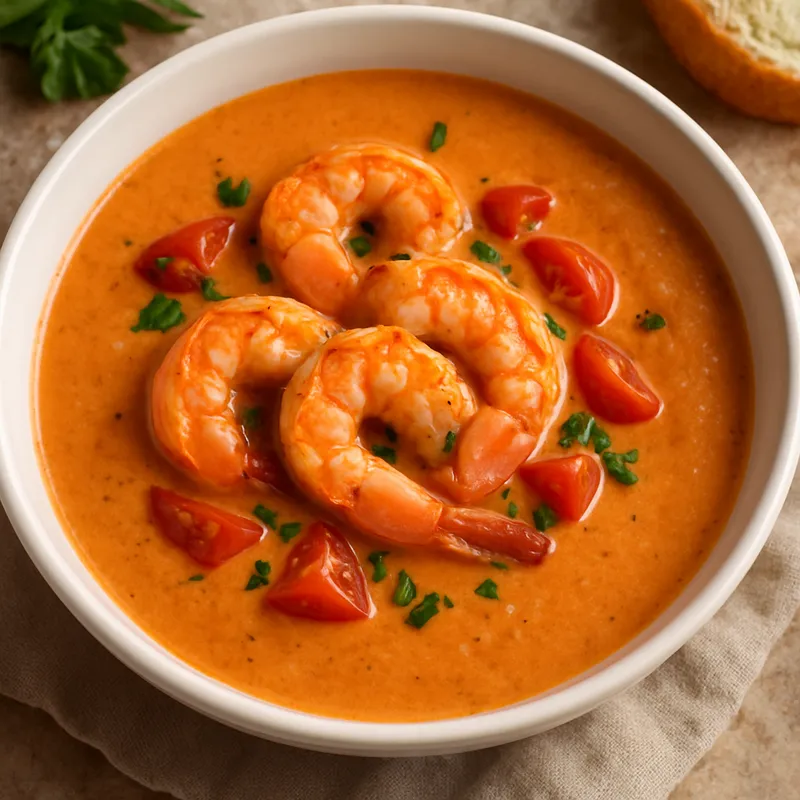 Garnelen-Tomaten-Bisque