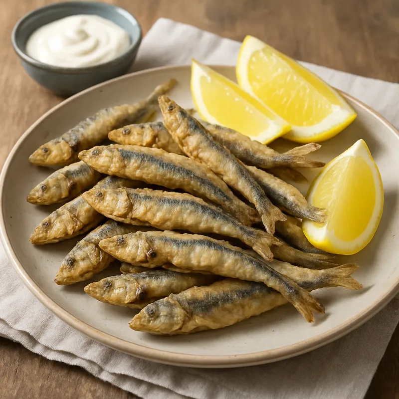 Gavros Tiganitos (Gebratene Sardellen)
