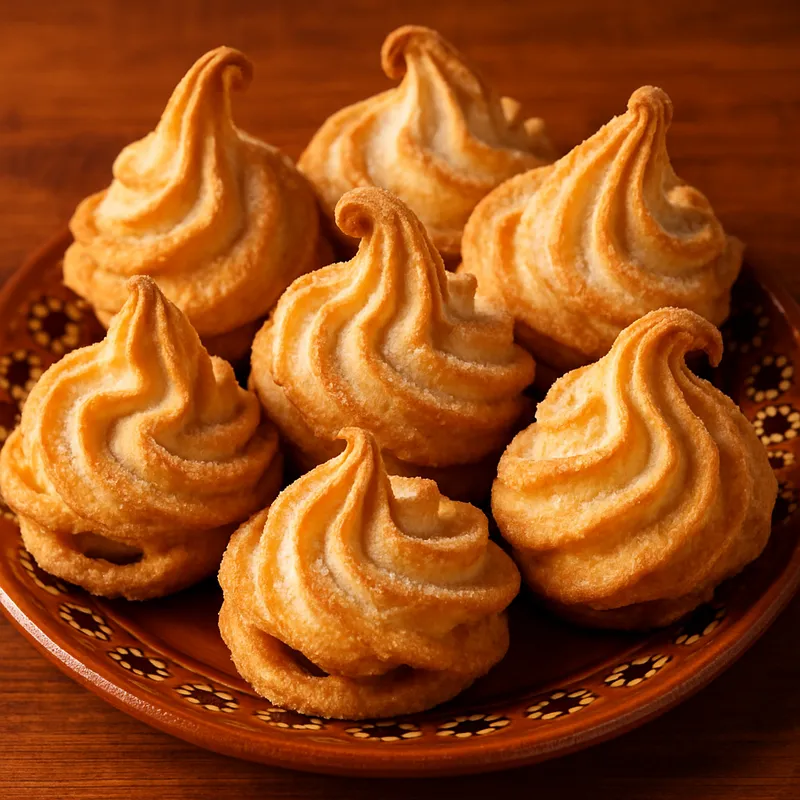Gaznates (Frittierte Baiserküchlein aus Oaxaca)
