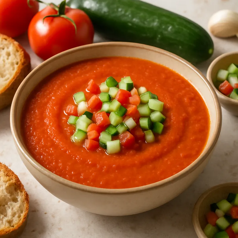 Gazpacho Andaluz (Kalte Tomatensuppe)