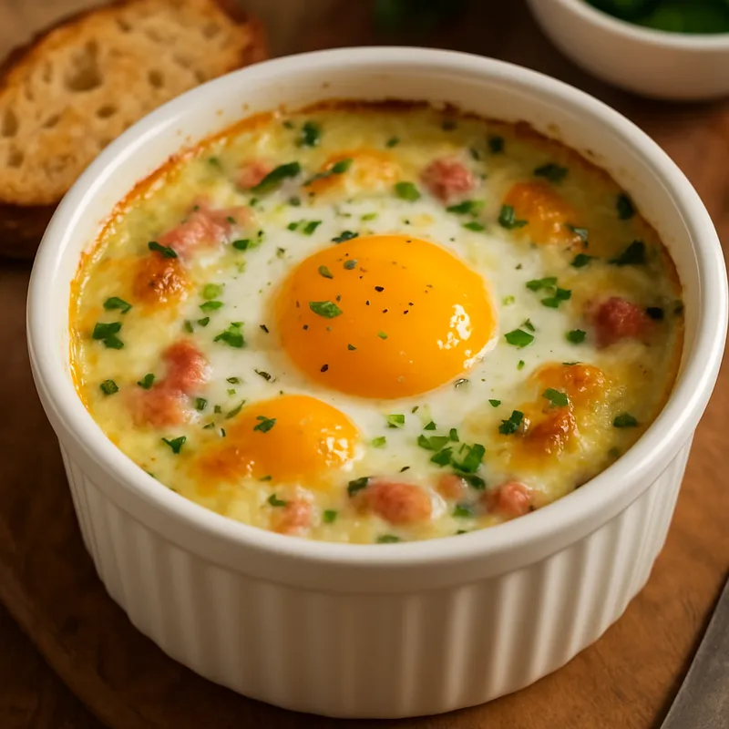 Gebackene Eier (Oeufs Cocotte)