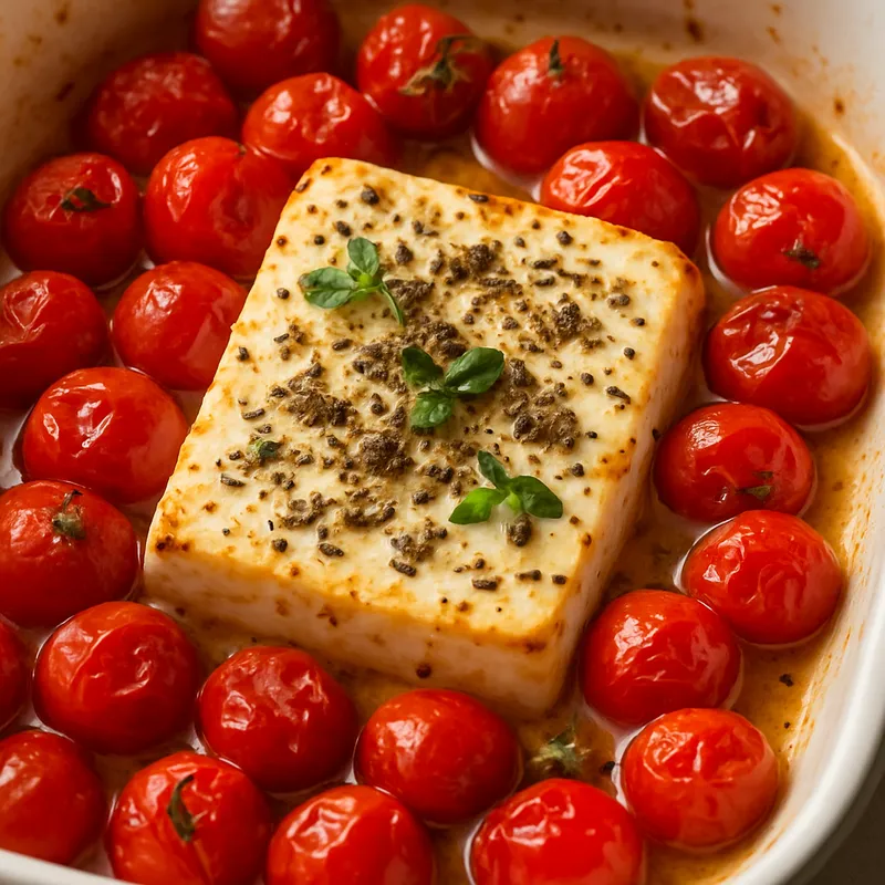Gebackener Feta mit Tomaten und Oregano