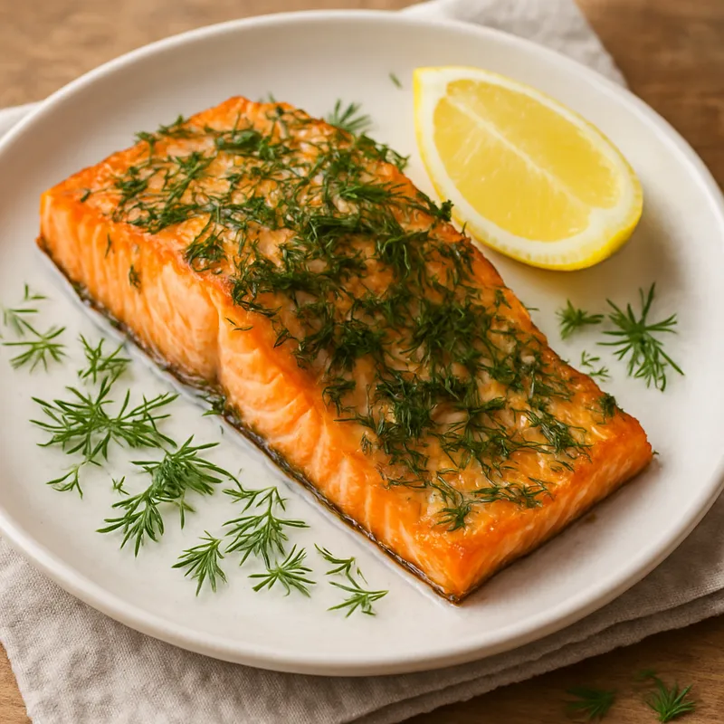 Gebackener Lachs mit Dill