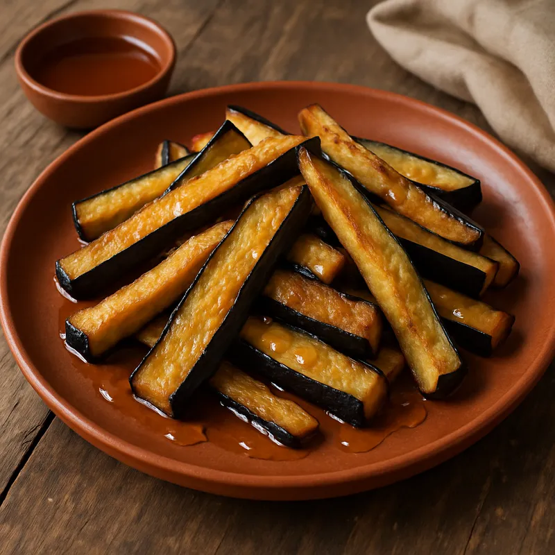 Gebratene Aubergine mit Honig