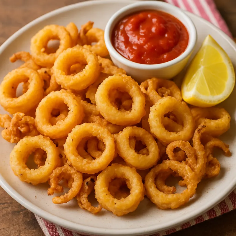 Gebratene Calamari auf amerikanische Art