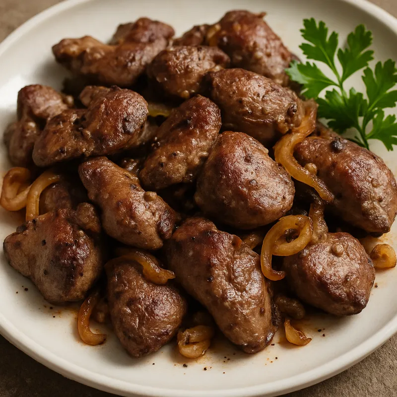Gebratene Hühnerleber