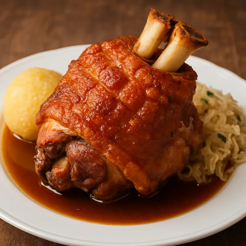 Gebratene Schweinshaxe