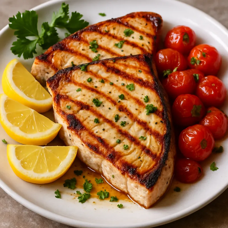 Gebratene Schwertfischsteaks