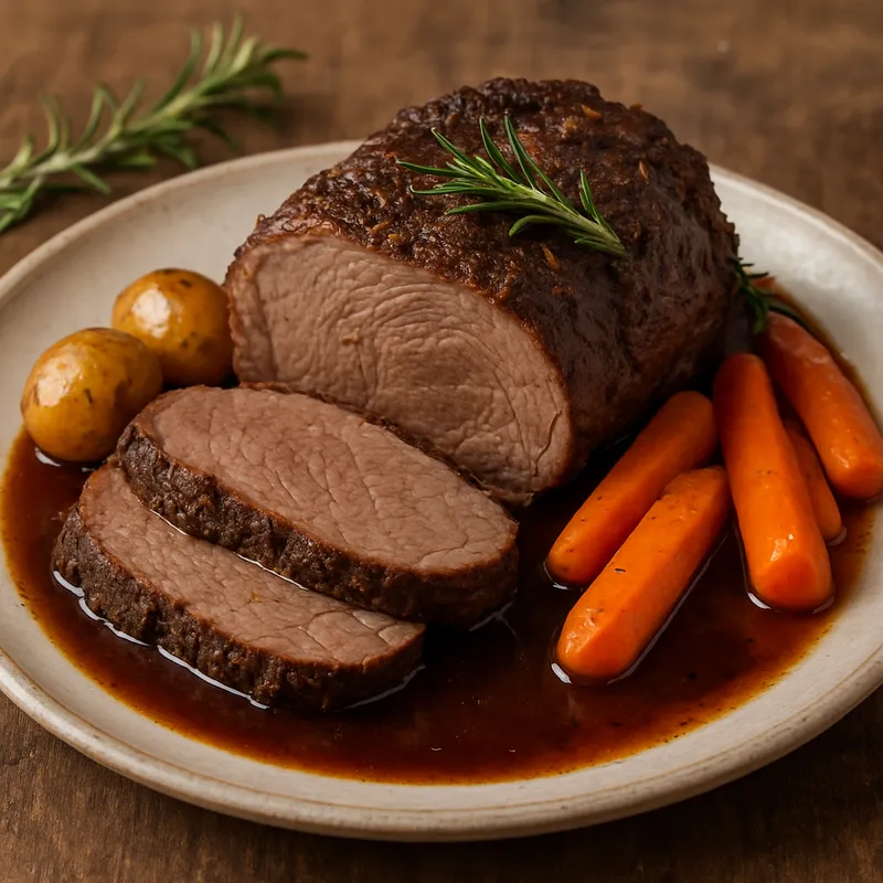 Gebratener junger Wildschweinbraten
