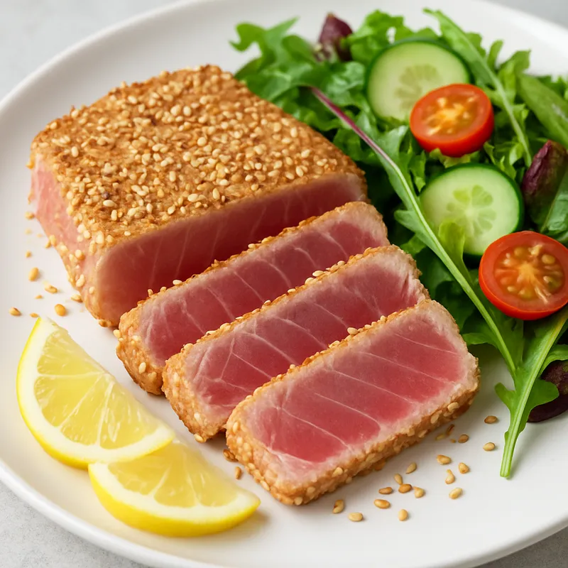 Gebratenes Ahi-Thunfischsteak