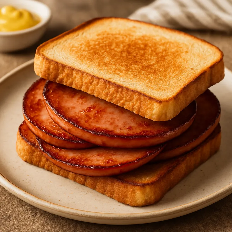 Gebratenes Bologna-Sandwich