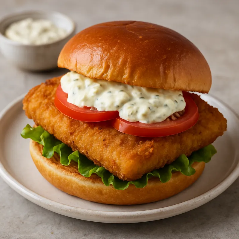 Gebratenes Fischsandwich
