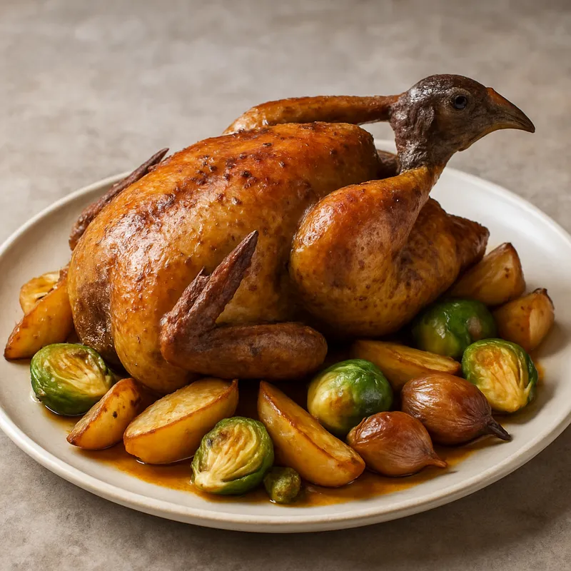 Gebratenes Perlhuhn
