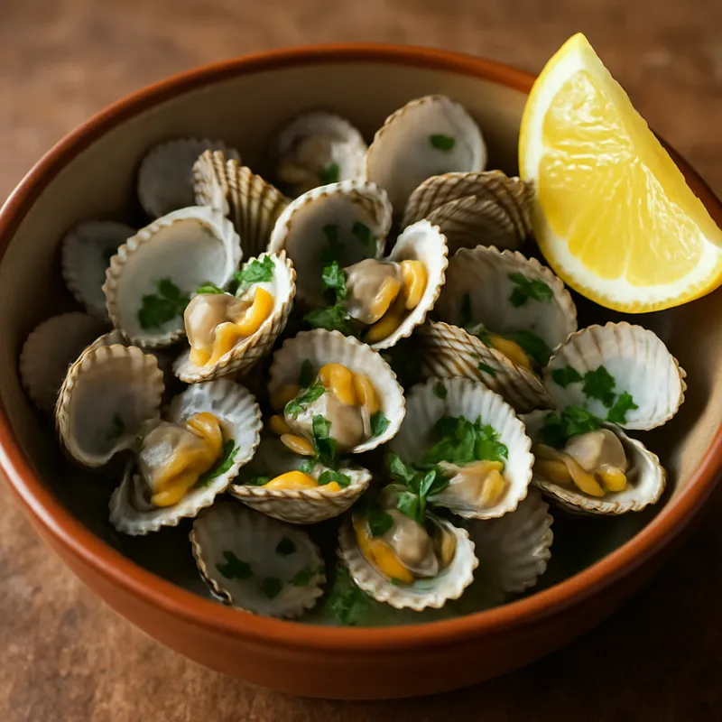 Gedämpfte Herzmuscheln (Berberechos Al Vapor)