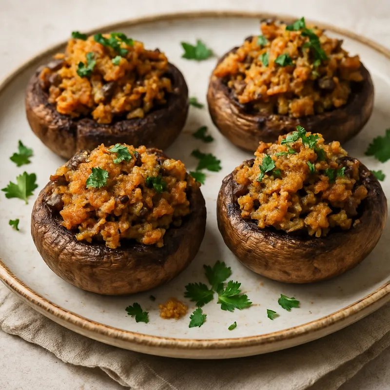 Gefüllte Champignons mit Alheira
