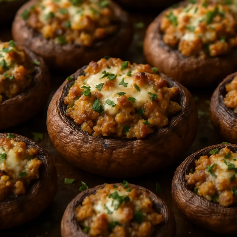 Gefüllte Champignons