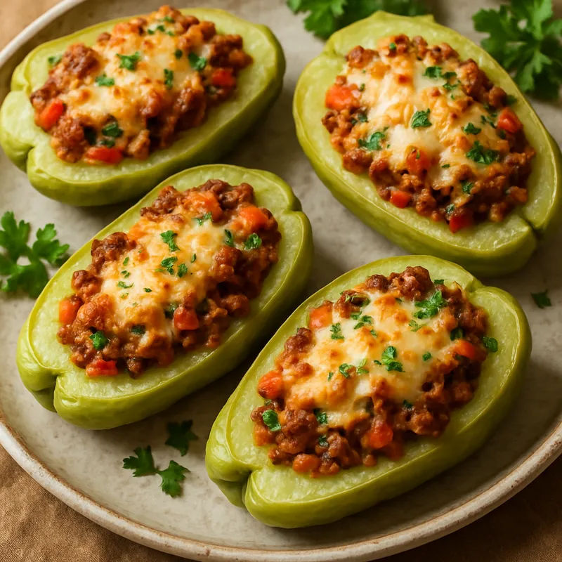 Gefüllte Chayote