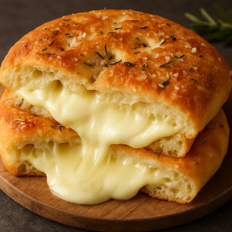 Gefüllte Focaccia mit Käse