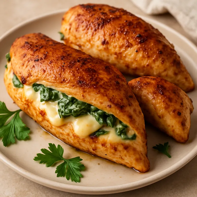 Gefüllte Hähnchenbrust mit Käse