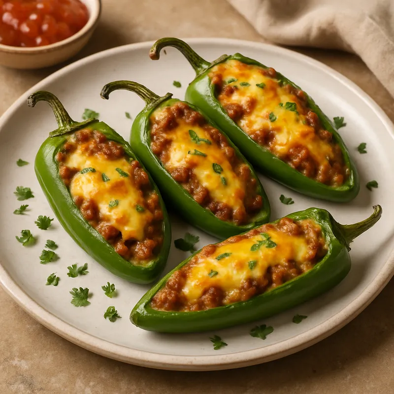 Gefüllte Jalapeño-Paprika (Chiles Jalapeños Rellenos)