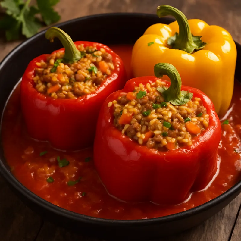 Gefüllte Paprika mit Reis
